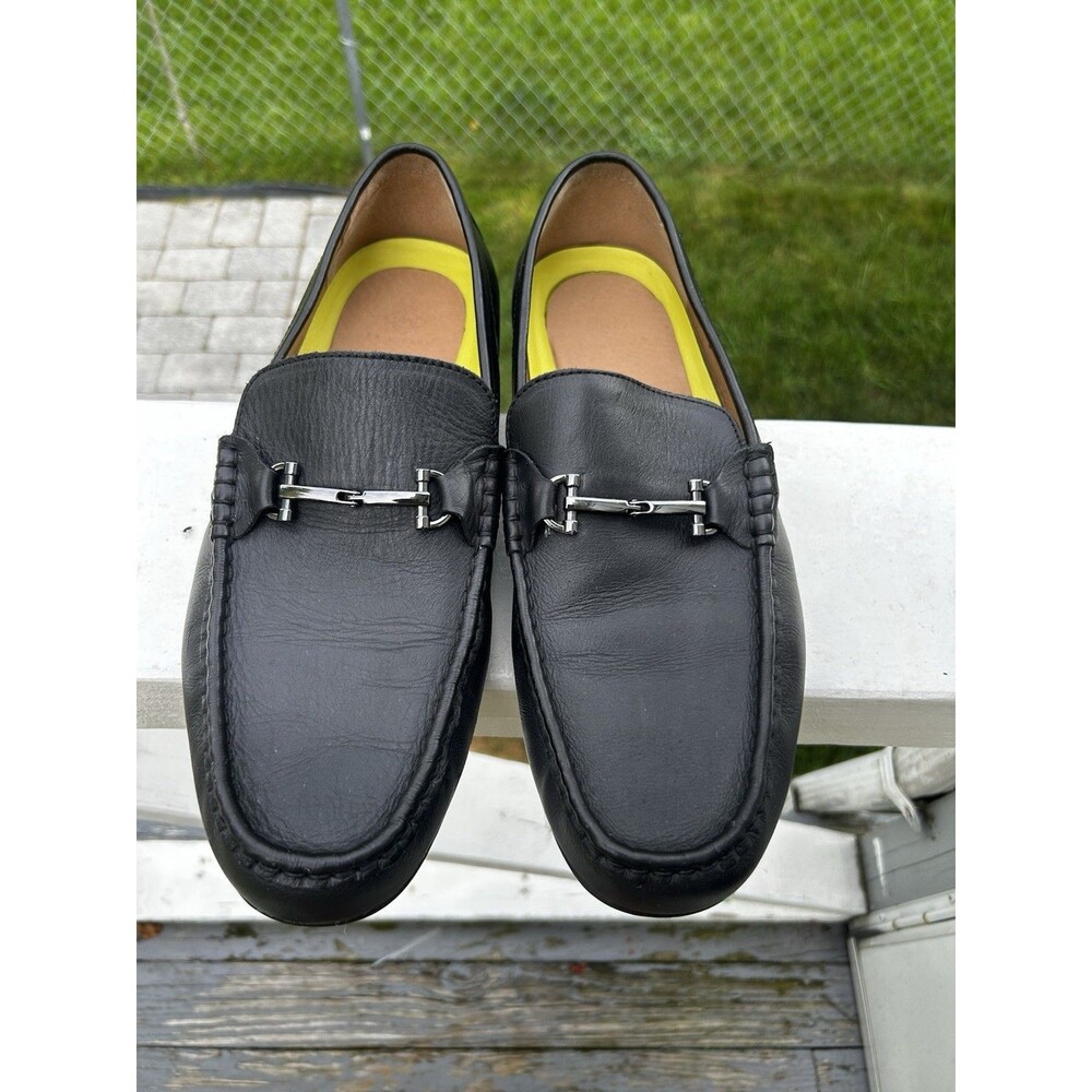 Men’s Black Genuine Leather Loafers Driving Shoes Size 14 Wilson